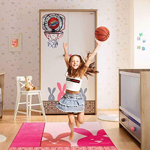 Twitfish® - Mini Canasta Interior de Baloncesto - Novedad Divertido Juego de Juguetes para el hogar de Escritorio de Office, Mini Board, Ball & Pump Set para Todos los Fanáticos del Baloncesto