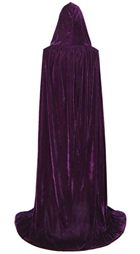 Txian Longitud Completa con Capucha Capa de Terciopelo Halloween Navidad Fancy Cape Trajes 59 "