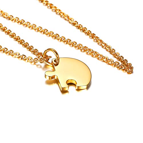 U7 Conjuntos de 4 Unidades de Acero Inoxidable Hermana Collares con patrón de corazón Regalo de Collar Creativo para Las niñas