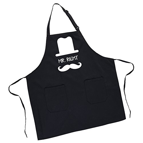 Uarter 2 Piezas Delantal para Parejas, Con 2 bolsillos para aniversario de bodas