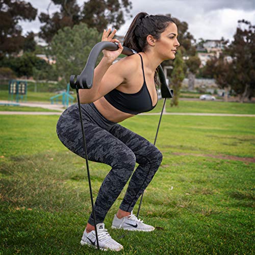 UBaymax Entrenador de Tensión de Arco,Entrenamiento de Resistencia Fitness con Tres Paradas,Multifungal Accesorios de Muscular Gimnasio Portátil,Kit Físico Ejercicio de Fuerza para Hombres Mujeres