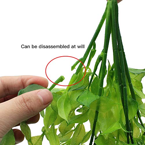 UBERMing 2 Piezas Plantas Colgantes de Eucalipto Artificiales Falsa Planta Colgante de Plastica Vid Artificial Hiedra Planta Colgante para Exterior Interior Pared Jardín Balcon Cesta Boda Decro