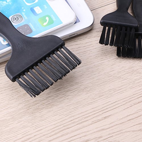 UEETEK 8 en 1 Plástico Nylon Anti cepillo de cepillos de teclado estático Kit de cepillo de limpieza para computadora PC portátil (negro)