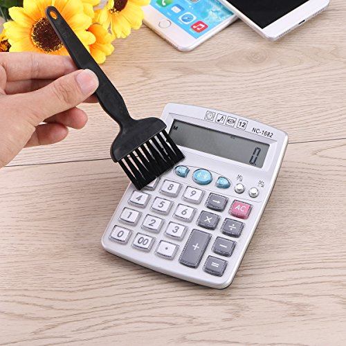 UEETEK 8 en 1 Plástico Nylon Anti cepillo de cepillos de teclado estático Kit de cepillo de limpieza para computadora PC portátil (negro)