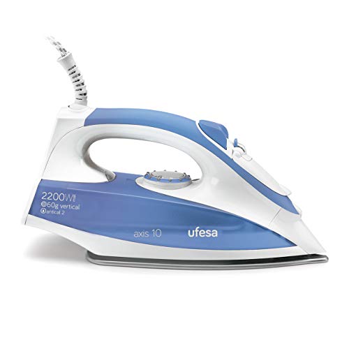 Ufesa PV1500 - Plancha vapor,sistema antigoteo, 2200W, color azul y blanco