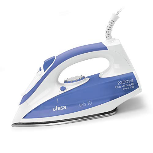 Ufesa PV1500 - Plancha vapor,sistema antigoteo, 2200W, color azul y blanco