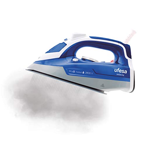 Ufesa PV3280 Plancha 180 g Constante de 35 gr/min, Suela Cerámica, 2800W | 180Gr Golpe de Vapor