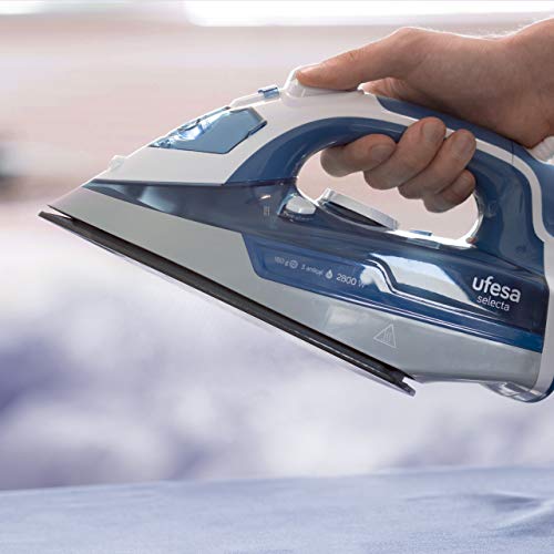 Ufesa PV3280 Plancha 180 g Constante de 35 gr/min, Suela Cerámica, 2800W | 180Gr Golpe de Vapor
