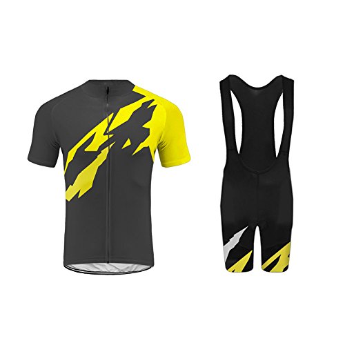 Uglyfrog 2018-Julio Designs Ciclismo Maillot, Hombres Jersey + Pantalones Cortos Babero Mangas Cortas de Ciclismo Ropa Maillot Transpirable para Deportes al Aire Libre Ciclo Bicicleta