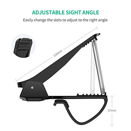 UGREEN Soporte Móvil Coche,Soporte para Teléfono 4-6.5",Pinza Firme al Salpicadero para GPS,Silicona Antideslizante,Montaje Móvil Universal para iPhone11Pro MAX XR 8,Samsung S10 Huawei Xiaomi