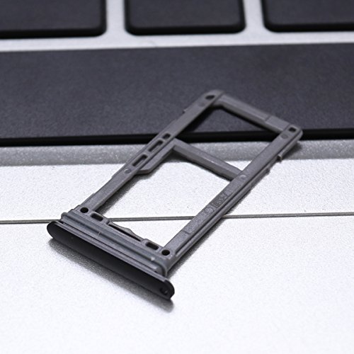 UKCOCO Bandeja de la Tarjeta SIM y Ranura para la Tarjeta SD Soporte de la Ranura Accesorios de Repuesto para celulares Samsung Galaxy S8 / S8 Plus Piezas de Repuesto (Negro)