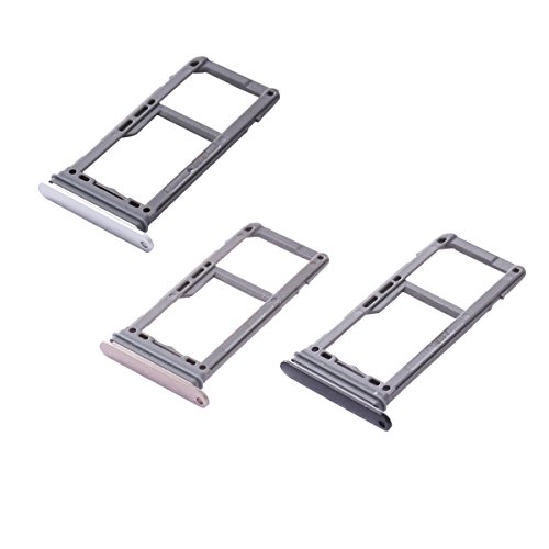 UKCOCO Bandeja de la Tarjeta SIM y Ranura para la Tarjeta SD Soporte de la Ranura Accesorios de Repuesto para celulares Samsung Galaxy S8 / S8 Plus Piezas de Repuesto (Negro)