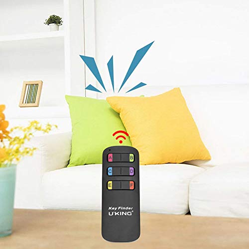 UKing - Localizador de llaves inalámbrico 6 en 1, localizador de artículos RF, dispositivo con control remoto, ideal para rastrear llaves, carteras, bolsas de mascotas y cualquier artículo perdido