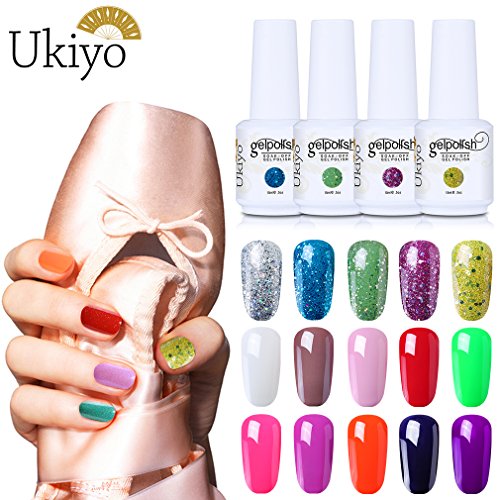 Ukiyo - Gel de esmalte para uñas UV LED de colores, serie High Gloss,12 unidades 12 PCS-11 …