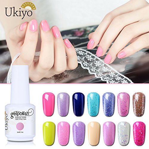Ukiyo - Gel de esmalte para uñas UV LED de colores, serie High Gloss,12 unidades 12 PCS-11 …