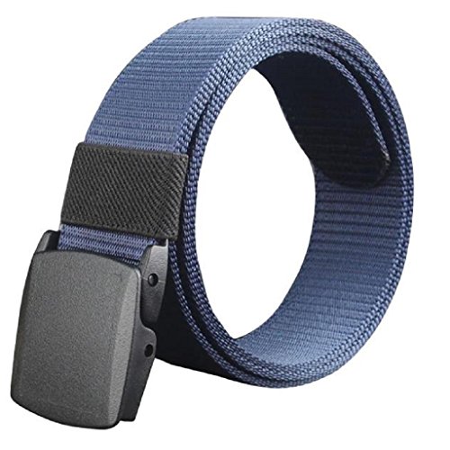 Ularma Moda Salvaje hombre lona correa Metal hipoalergénico libre automática hebilla de plástico