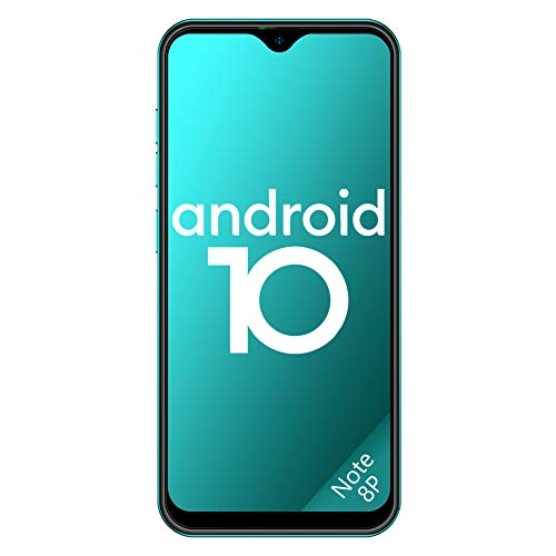 Ulefone Teléfono Móvil 2020, Note 8P Android 10 Smartphone Libre 16GB ROM (128GB SD), Pantalla 5.5" Water-Drop Screen Movil, 8MP 5MP, 2700mAh Batería, 3-Card Slot, GPS/WiFi/Hotspot-[Europea,Verde]