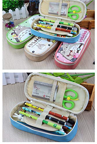 ulofpc Lindo Estilo de Dibujos Animados Mi Vecino Totoro Bolso de la Lápiz Estuche de Lápiz Cosmético Maquillaje Bolsa Bolsa Papelería Escritura Oficina Material Escolar Porta cartera