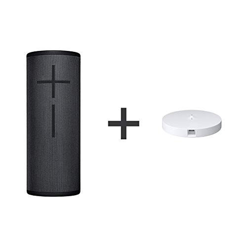 Ultimate Ears Boom 3 Altavoz Portátil Inalámbrico Bluetooth + Base de Carga Power Up, Graves Profundos, Impermeable, Flotante, Conexión Múltiple, Batería de 15 h, color Negro