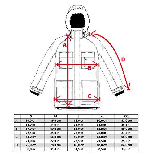 Ultrasport Luca Parka Deportiva, Hombre, Negro, L