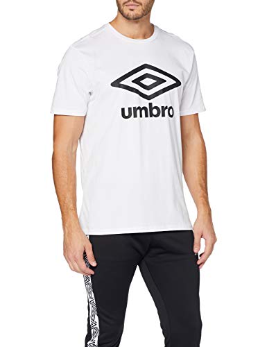 Umbro Fw Logo Cotton tee Camiseta, Blanco (Brilliant White 13v), Large (Tamaño del Fabricante:L) para Hombre