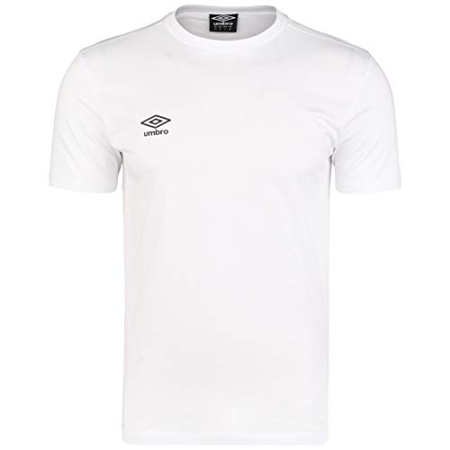 Umbro Fw Small Logo Cotton tee Camiseta, Blanco (Brilliant White 13v), Large (Tamaño del Fabricante:L) para Hombre