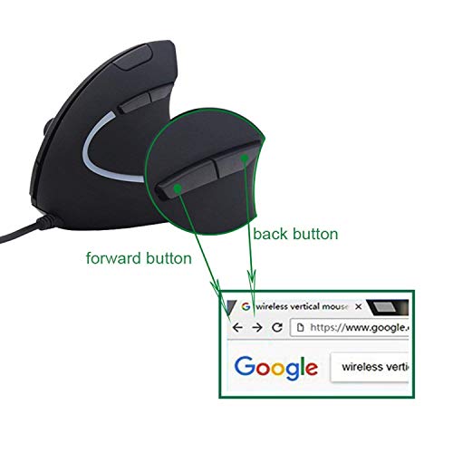 Umei ergonómico ratón vertical óptico de alta precisión ratón ajustable 800/1200/2000 dpi/3600 con cable ratón de ordenador