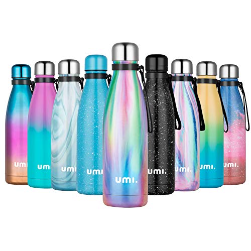UMI. by Amazon - Botella Térmica 500ml, Botella Termo Agua Acero Inoxidable, con Aislamiento de Vacío de Doble Pared, Libre BPA, para 12 Horas de Bebida Caliente y 24 Horas de Bebida Fría, Flamenco