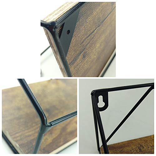 UMI. by Amazon Estantes flotantes rústicos de Madera para baños, Salas de Estar o cocinas, Set de 2