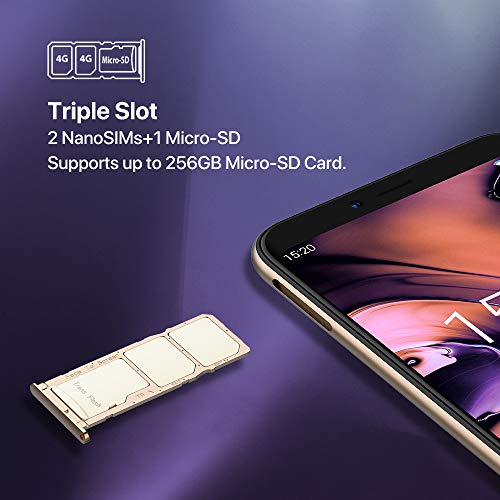 UMIDIGI A3 Smartphone Libres 4G Teléfono móvil Android 9.0 Face Unlock 2GB RAM 16GB ROM 5.5 Pulgadas Cámara Trasera de 12MP + 5MP Batería 3300mAh [Negro]