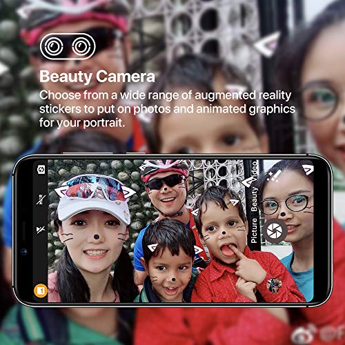 UMIDIGI A3 Smartphone Libres 4G Teléfono móvil Android 9.0 Face Unlock 2GB RAM 16GB ROM 5.5 Pulgadas Cámara Trasera de 12MP + 5MP Batería 3300mAh [Negro]