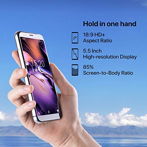UMIDIGI A3 Smartphone Libres 4G Teléfono móvil Android 9.0 Face Unlock 2GB RAM 16GB ROM 5.5 Pulgadas Cámara Trasera de 12MP + 5MP Batería 3300mAh [Negro]