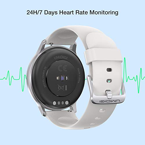UMIDIGI Reloj Inteligente con Esfera Personalizada, Smartwatch para Hombres y Mujer con Monitor de Frecuencia Cardíaca, Resistente Al Agua hasta 5ATM, 14 Modos Deportivos