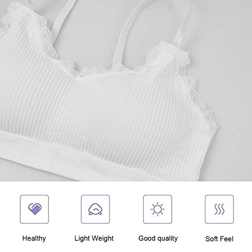 UMIPUBO 4 Piezas de Sujetador de Camisola para Mujer Sujetador de Tubo de Cuello V Banda Sujetador de Dormir Sujetador Deportivo Ropa Interior con Tirantes Elásticos