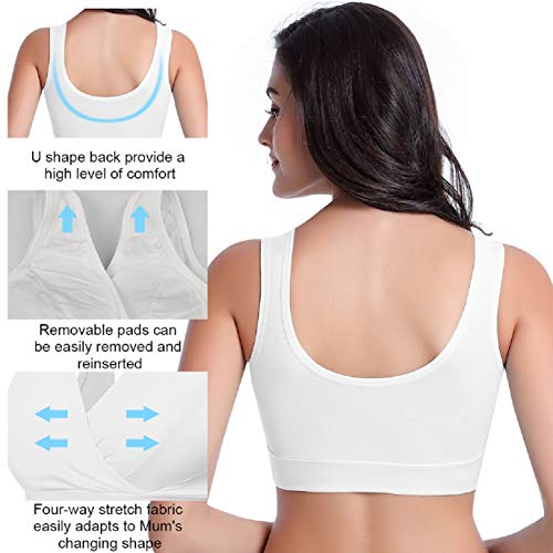 UMIPUBO Sujetadores para Premamá Sostén De Lactancia Sin Costuras Sujetador de Maternidad Sujetador De Lactancia sin Aros Multicolor Sostén Embarazada Sujetador Embarazo Algodón