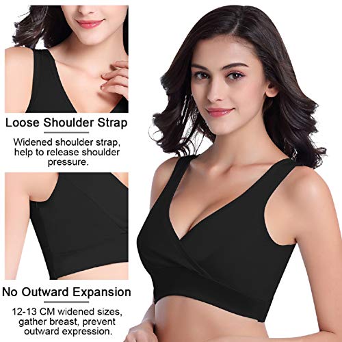 UMIPUBO Sujetadores para Premamá Sostén De Lactancia Sin Costuras Sujetador de Maternidad Sujetador De Lactancia sin Aros Multicolor Sostén Embarazada Sujetador Embarazo Algodón