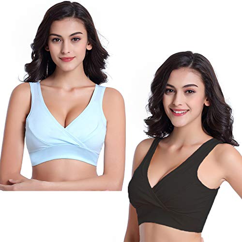 UMIPUBO Sujetadores para Premamá Sostén De Lactancia Sin Costuras Sujetador de Maternidad Sujetador De Lactancia sin Aros Multicolor Sostén Embarazada Sujetador Embarazo Algodón