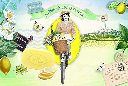 Un Air d’Antan DUO Jabonera + Jabon Tradicional Perfumado Provence, Manteca de Karite Organico y Aceite de Argan Bio, Perfume Verbena, Limón, Formula Hidratante –100g, Navidad Regalo Mujer Menos 10€