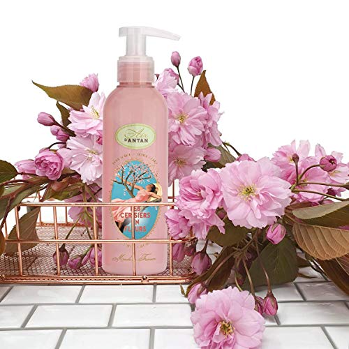 Un Air d'Antan® Flor de Cerezo - Loción corporal con manteca de karité y aceite de argán, fragancia exclusiva de primavera, flor de cerezo y fresia, fórmula ultra hidratante sin parabenos, 200 ml