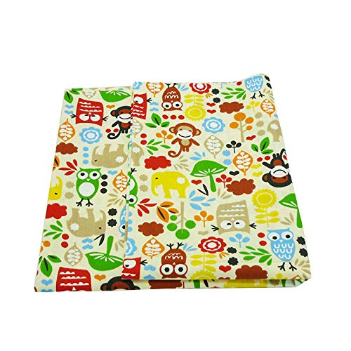 Una pieza de 50 cm x 160 cm búho mono impreso tela de algodón para patchwork edredón decoración de habitación de bebé cubierta de almohada costura artesanía