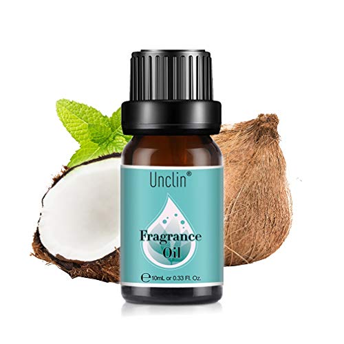Unclin Aceites de Frangancia, Aceites Esenciales para Humidificador, Aromaterapia para Hogar, Oficina 10ml - Coco y vainilla