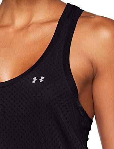 Under Armour Armour Sport Mesh Swing Tank, Tanque Mujer, Negro (Black/Metallic Silver 001), S