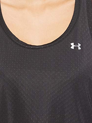 Under Armour Armour Sport Mesh Swing Tank, Tanque Mujer, Negro (Black/Metallic Silver 001), S