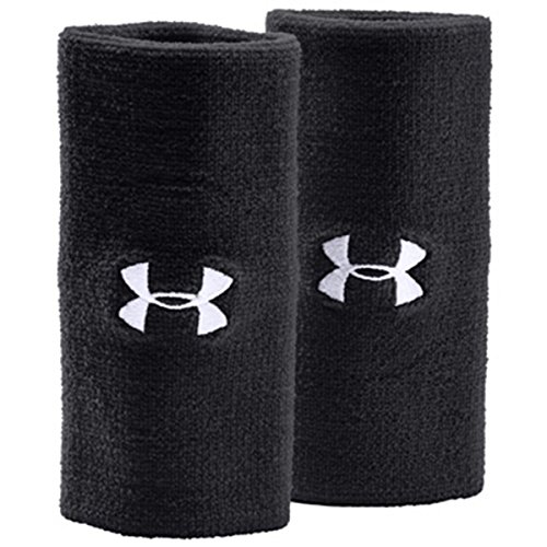 Under Armour UA 6'' Performance Wristband Muñequeras Unisex, Accesorios de Entrenamiento, Negro, OSFA