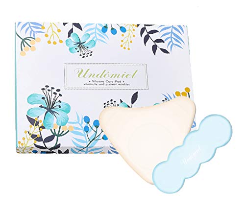 UNDOMIEL - Almohadillas de silicona para el pecho para mujer, antiarrugas, tratamiento médico, para el cuello, previene la elasticidad, reduce las líneas finas al dormir.