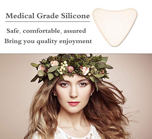 UNDOMIEL - Almohadillas de silicona para el pecho para mujer, antiarrugas, tratamiento médico, para el cuello, previene la elasticidad, reduce las líneas finas al dormir.