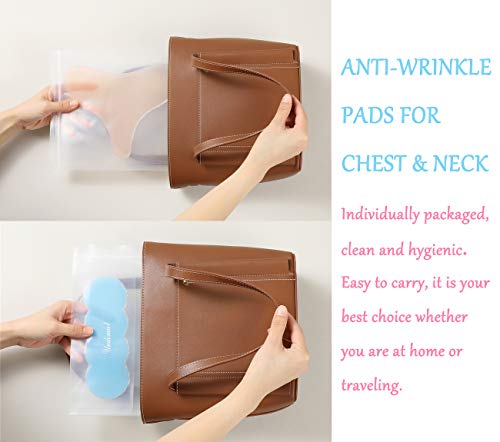 UNDOMIEL - Almohadillas para el pecho para mujer, antiarrugas, para cuidado de cicatrices y perlas, tratamiento médico, para el cuello, evita que se estire y reduce las líneas finas al dormir.