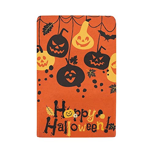 Único Personalizado Halloween Alegre Calabazas Mujeres Cartera Triple Monedero Largo Tarjeta de crédito Titular Caso Bolso