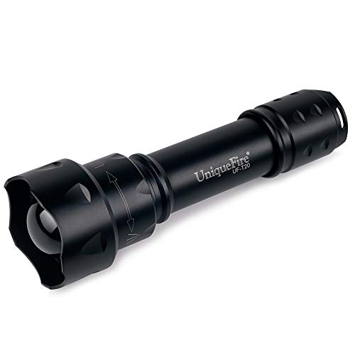 UniqueFire T20 IR 850nm luz infrarroja linterna antorcha,38MM lente de visión nocturna por infrarrojos de luz de la linterna regulable para la caza