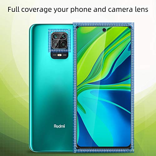 UniqueMe [2 Pack] Protector de Pantalla para Xiaomi Redmi Note 9s / Note 9 Pro/Note 9 Pro MAX + [2 Pack] Protector de Lente de cámara, Vidrio Templado [9H Dureza] HD Film Cristal Templado